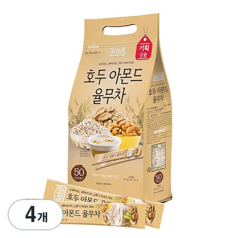 미토 호두아몬드율무차, 18g, 50개입, 4개