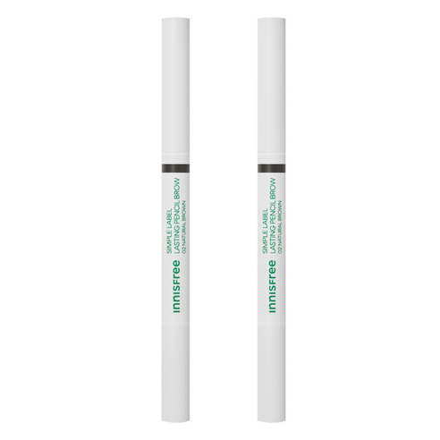 이니스프리 심플라벨 래스팅 펜슬 브로우 0.15g, 02 내추럴 브라운, 2개