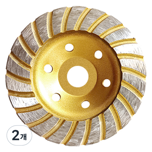 바벨롭 다이아몬드 휠 컵 터보형 22날 100mm, 2개