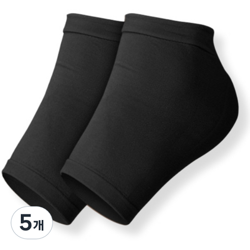 맥라이프 풋케어 발뒤꿈치 보호패드 양말 블랙 1쌍, 2개입, 5개