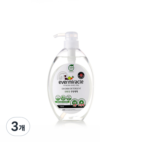 살리미 EM 발효 고농축 주방세제, 750ml, 3개