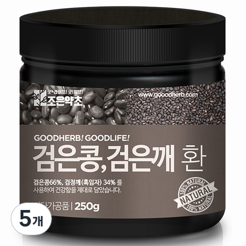 조은약초 프리미엄 검은콩검은깨환, 5개, 250g