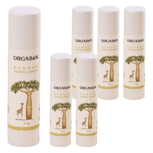 오가본 씨앗품은 촉촉 립밤, 6개, 5.4g