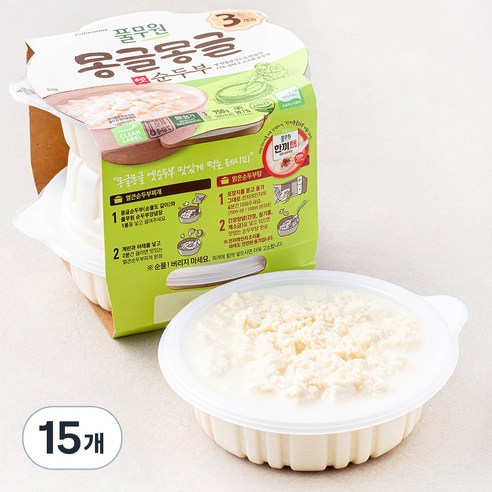 풀무원 몽글몽글 옛순두부, 250g, 15개