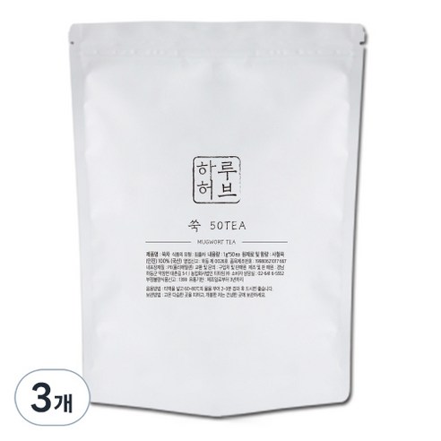 하루허브 쑥차 대용량, 1g, 50개입, 3개