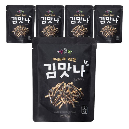 바삭바삭 고소한 김맛나, 5개, 80g