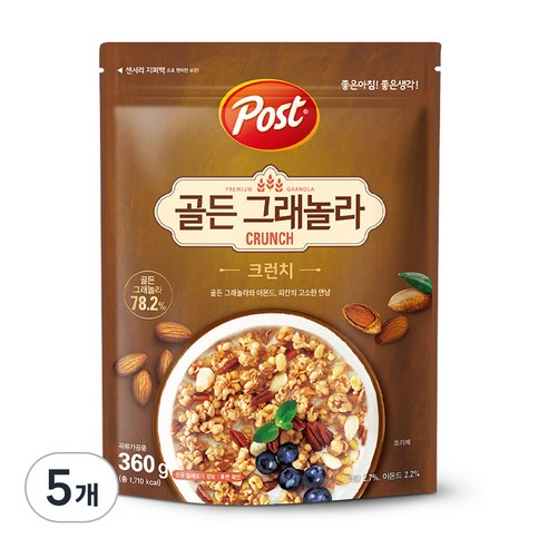 포스트 골든 그래놀라 크런치 시리얼, 360g, 5개