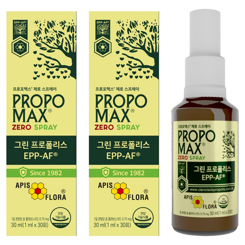 아피스플로라 그린 프로폴리스 프로포맥스 제로 스프레이, 2개, 30ml