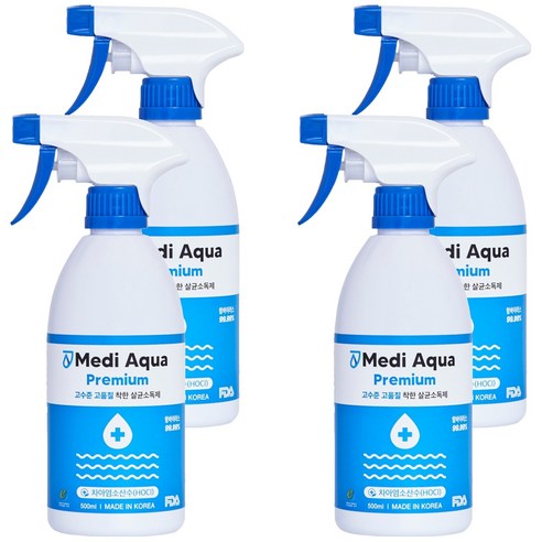 메디아쿠아 살균소독제, 500ml, 4개