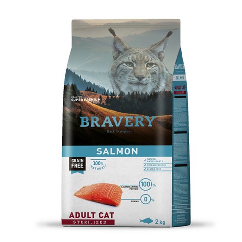 브레이버리 어덜트 헬시 고양이 건식사료, 생선, 2kg, 1개