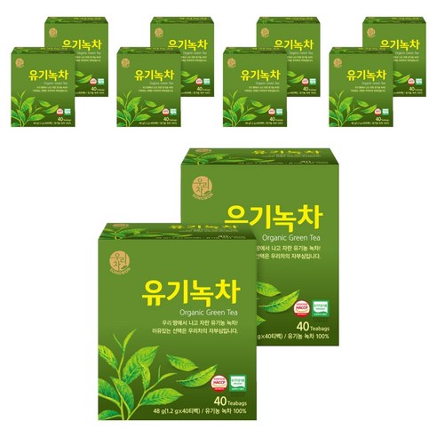 우리차 유기녹차, 1.2g, 40개입, 10개