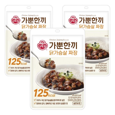 가뿐한끼 닭가슴살 짜장, 130g, 3개