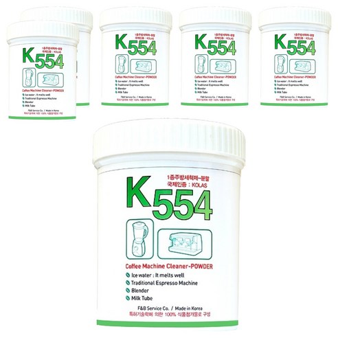 커피머신 세정제 파우더 타입 K-554, 500g, 6개