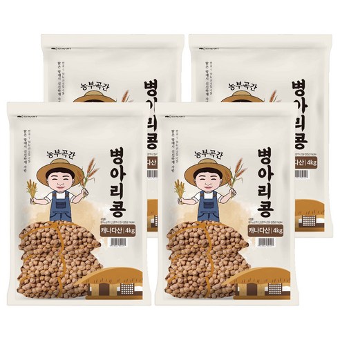 농부곡간 캐나다산 병아리콩, 4kg, 4개