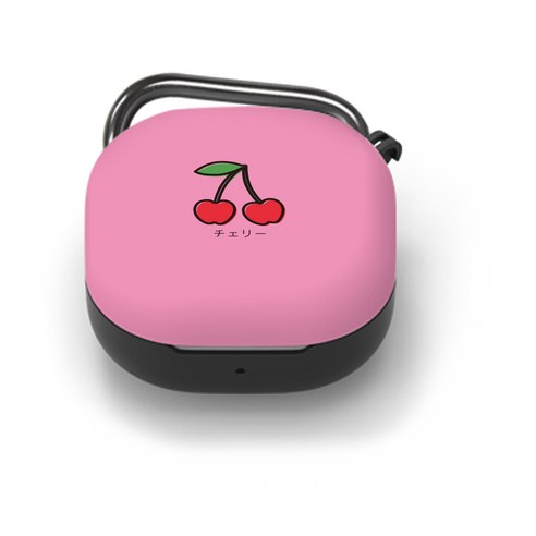 구스페리 큐티후르츠 디자인 갤럭시 버즈2/버즈라이브/버즈프로 키링 케이스, 레몬