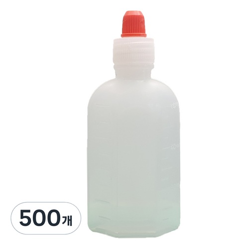 신도공업 일회용 짧은 뚜껑 약병 PE 말랑이 60cc, 500개
