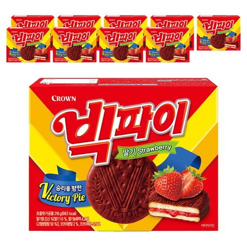 크라운 빅파이 딸기, 216g, 10개