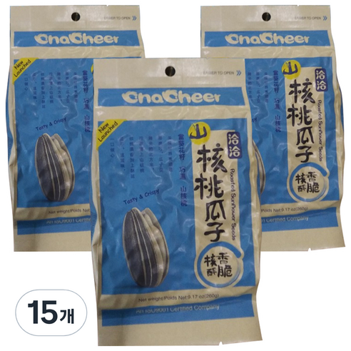 챠챠 해바라기씨 피칸맛, 260g, 15개