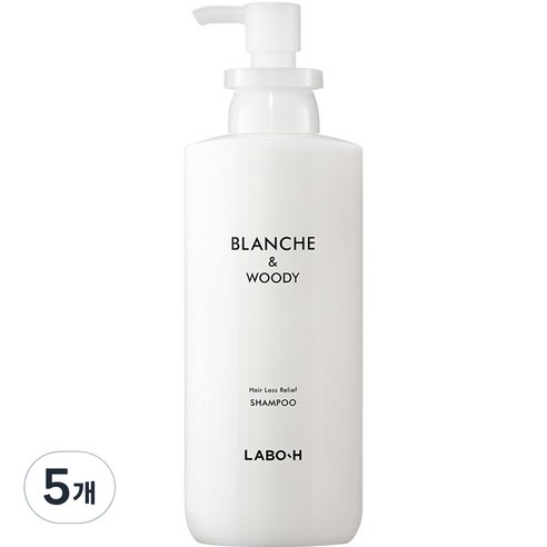 라보에이치 탈모증상완화 두피강화 샴푸 블랑쉬앤우디, 5개, 400ml