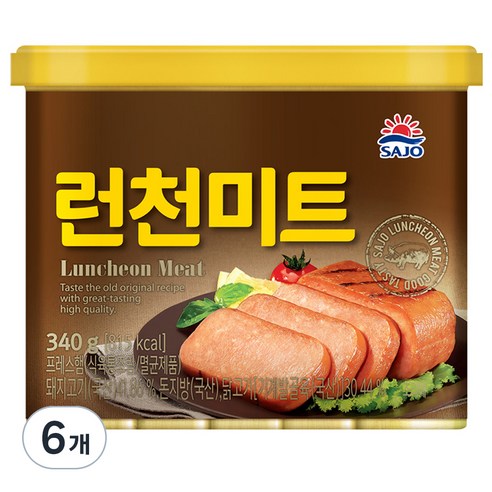 사조 런천미트, 340g, 6개