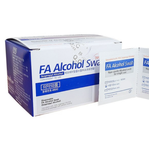 언제 어디서나 안심, 개별 포장된 멸균 알콜 스왑으로 깔끔한 상처 관리를!