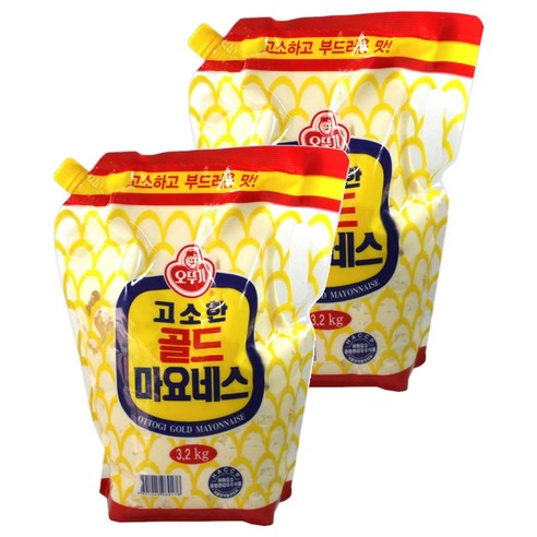 오뚜기 고소한 골드 마요네즈 스파우트팩, 3.2kg, 2개