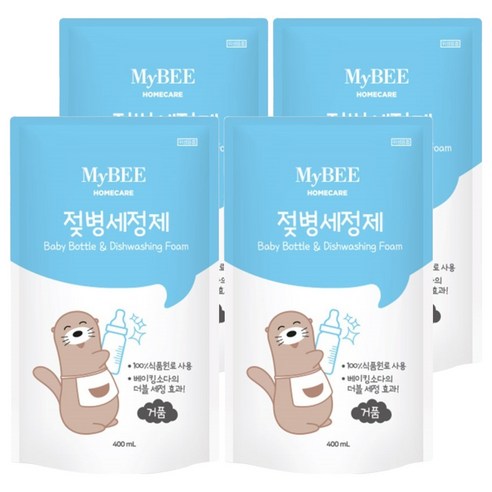 마이비 젖병세정제 거품형 리필, 400ml, 4개