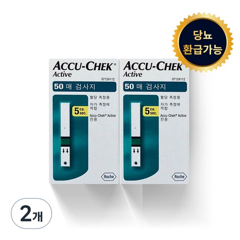 ROCHE 아큐첵 액티브 혈당시험지 100p, 50매, 4개