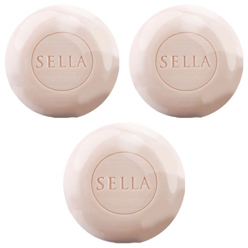 SELLA 미니 클렌징 비누, 30g, 3개