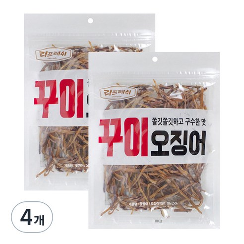 리프레쉬 꾸이오징어, 4개, 180g