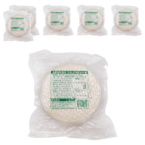 쿡샵 라이스페이퍼 월남쌈, 6개, 1kg