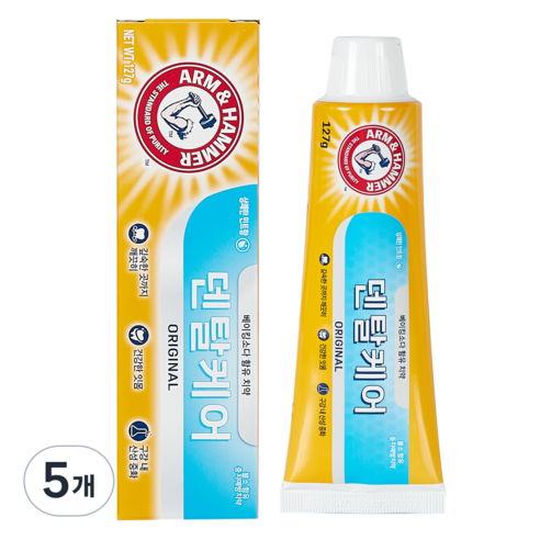 암앤해머 덴탈케어 오리지널 치약, 127g, 5개