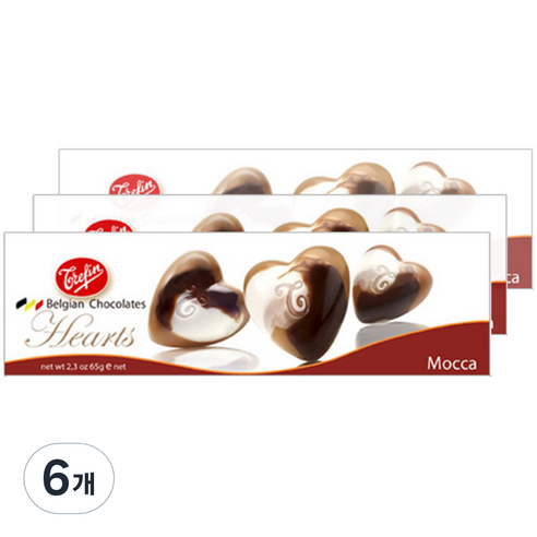 트레핀 하트초콜릿, 65g, 6개