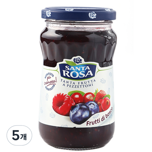 산타로사 믹스베리잼, 350g, 5개