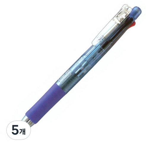 제브라 클립온멀티 다색펜 B4SA1, 블루, 5개