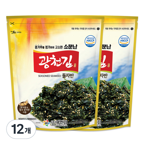 광천김 소문난 볶음 돌자반, 70g, 12봉