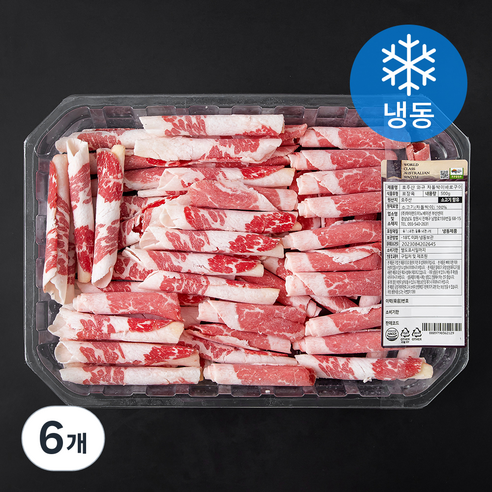 카라라 호주산 와규차돌박이바로구이 (냉동), 500g, 6개