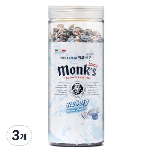 Monks 아이스버그 캔디, 450g, 3개