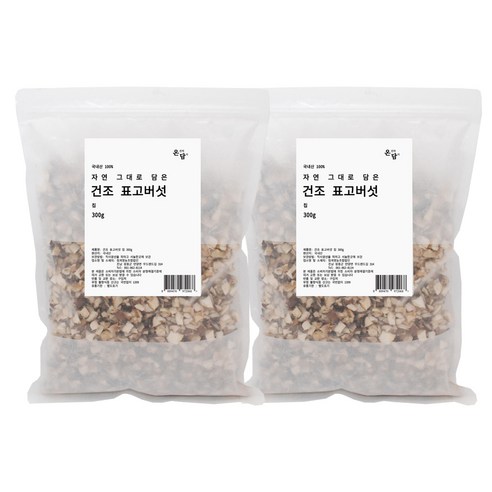 온담 자연 그대로 담은 건조 표고 버섯 칩, 300g, 2개