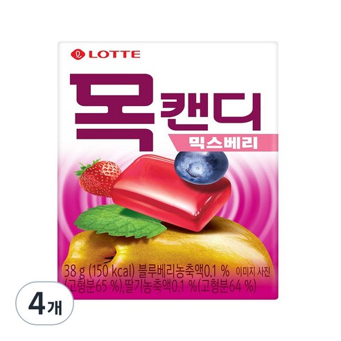 목캔디 믹스베리, 38g, 4개