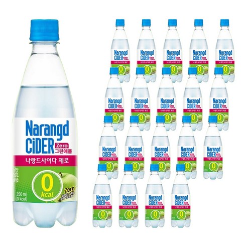 나랑드사이다 제로 그린애플, 350ml, 20개