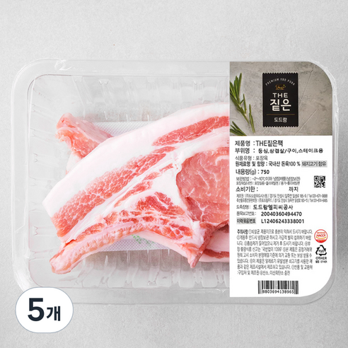 도드람 THE짙은 등심삼겹 돈마호크 구이용 (냉장), 750g, 5개