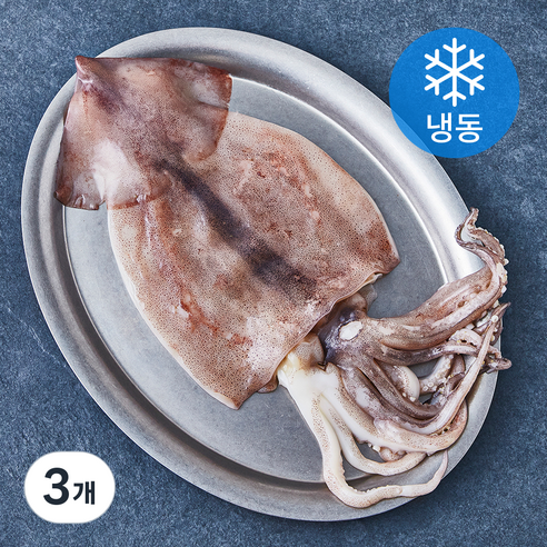 청해명가 두툼한 손질 오징어 (냉동), 3개, 250g