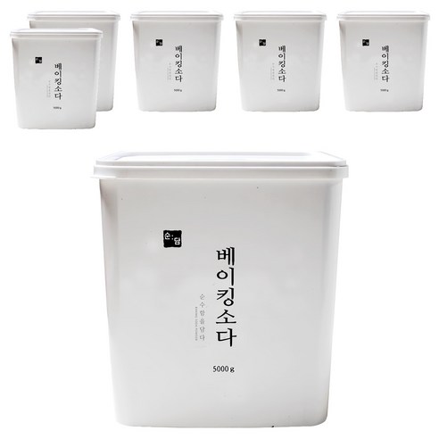 순담 베이킹소다 세정제, 5kg, 6개