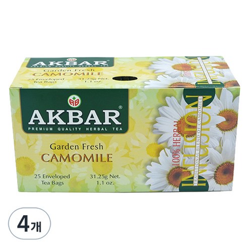 아크바 캐모마일 허브차, 1.25g, 25개입, 4개