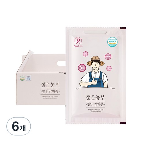 젊은농부 빨간양파즙, 3L, 6개