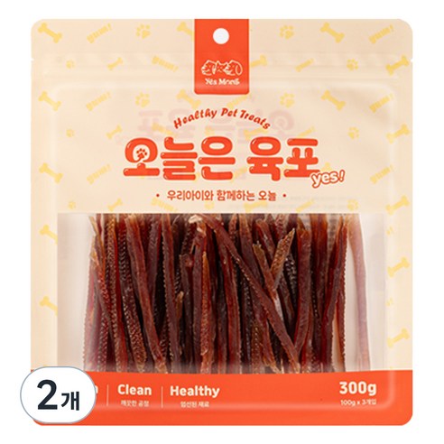 예스몽 강아지 오늘은 육포, 2개, 300g, 오리가슴살 소프트스틱