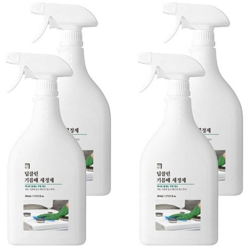 살림백서 딥클린 기름때 세정제, 800ml, 4개