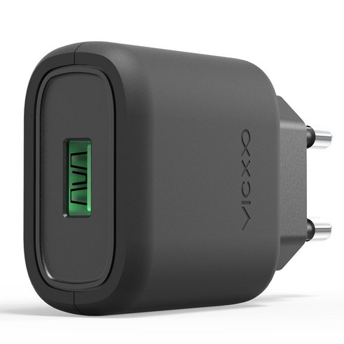 빅쏘 TERAN T1 퀄컴 퀵차지 3.0 USB 가정용 고속 충전기 어댑터, 블랙, 1개