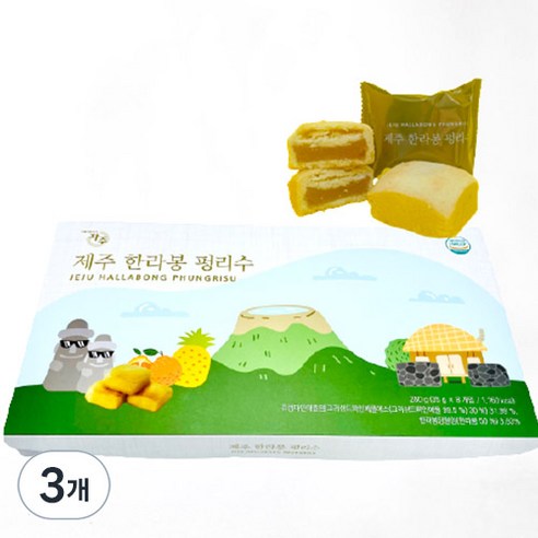제주 한라봉 펑리수 35g x 8p, 280g, 3개